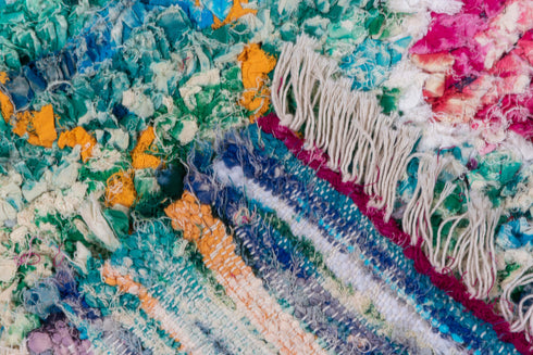 Vintage Rag Rug Area Rug (5' x 8')
